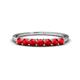 1 - Vivian 3.00 mm Ruby Wedding Band 