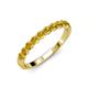 4 - Clara 3.00 mm Citrine 10 Stone Wedding Band 
