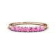 1 - Vivian 3.00 mm Pink Sapphire Wedding Band 