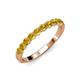 4 - Clara 3.00 mm Citrine 10 Stone Wedding Band 