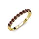 4 - Clara 3.00 mm Red Garnet 10 Stone Wedding Band 