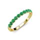 4 - Clara 3.00 mm Emerald 10 Stone Wedding Band 