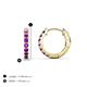 4 - Nico 0.22 ctw Amethyst Small Huggie Earrings 