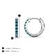 4 - Nico 0.28 ctw Blue Diamond Small Huggie Earrings 