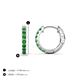 4 - Nico 0.29 ctw Green Garnet Small Huggie Earrings 
