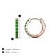 4 - Nico 0.29 ctw Green Garnet Small Huggie Earrings 