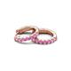 3 - Nico 0.29 ctw Pink Sapphire Small Huggie Earrings 