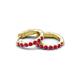 3 - Nico 0.29 ctw Ruby Small Huggie Earrings 