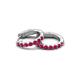 3 - Nico 0.29 ctw Ruby Small Huggie Earrings 
