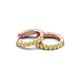 3 - Nico 0.28 ctw Yellow Diamond Small Huggie Earrings 