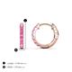4 - Nico 0.29 ctw Pink Sapphire Small Huggie Earrings 