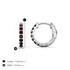 4 - Nico 0.29 ctw Red Garnet Small Huggie Earrings 