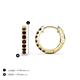 4 - Nico 0.29 ctw Red Garnet Small Huggie Earrings 