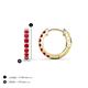 4 - Nico 0.29 ctw Ruby Small Huggie Earrings 