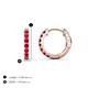 4 - Nico 0.29 ctw Ruby Small Huggie Earrings 