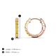 4 - Nico 0.28 ctw Yellow Diamond Small Huggie Earrings 