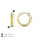 4 - Nico 0.28 ctw Yellow Diamond Small Huggie Earrings 