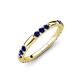 3 - Ilana 0.54 ctw Blue Sapphire Women Stackable Eternity Band 