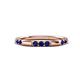 1 - Ilana 0.54 ctw Blue Sapphire Women Stackable Eternity Band 