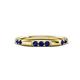 1 - Ilana 0.54 ctw Blue Sapphire Women Stackable Eternity Band 