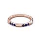 4 - Ilana 0.54 ctw Blue Sapphire Women Stackable Eternity Band 
