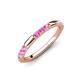 3 - Ilana 0.54 ctw Pink Sapphire Women Stackable Eternity Band 