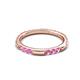 4 - Ilana 0.54 ctw Pink Sapphire Women Stackable Eternity Band 