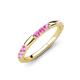 3 - Ilana 0.54 ctw Pink Sapphire Women Stackable Eternity Band 