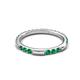 4 - Ilana 0.45 ctw Emerald Women Stackable Eternity Band 