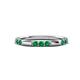 1 - Ilana 0.45 ctw Emerald Women Stackable Eternity Band 