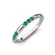 3 - Ilana 0.45 ctw Emerald Women Stackable Eternity Band 