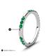 5 - Ilana 0.45 ctw Emerald Women Stackable Eternity Band 