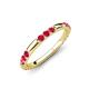 3 - Ilana 0.63 ctw Ruby Women Stackable Eternity Band 