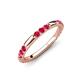 3 - Ilana 0.63 ctw Ruby Women Stackable Eternity Band 