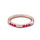 4 - Ilana 0.63 ctw Ruby Women Stackable Eternity Band 