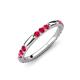 3 - Ilana 0.63 ctw Ruby Women Stackable Eternity Band 