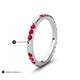 5 - Ilana 0.63 ctw Ruby Women Stackable Eternity Band 