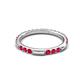 4 - Ilana 0.63 ctw Ruby Women Stackable Eternity Band 