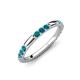 3 - Ilana 0.54 ctw Blue Diamond Women Stackable Eternity Band 