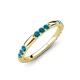 3 - Ilana 0.54 ctw Blue Diamond Women Stackable Eternity Band 