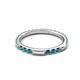 4 - Ilana 0.54 ctw Blue Diamond Women Stackable Eternity Band 