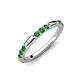 3 - Ilana 0.54 ctw Green Garnet Women Stackable Eternity Band 