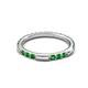 4 - Ilana 0.54 ctw Green Garnet Women Stackable Eternity Band 
