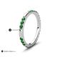 5 - Ilana 0.54 ctw Green Garnet Women Stackable Eternity Band 