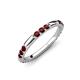 3 - Ilana 0.90 ctw Red Garnet Women Stackable Eternity Band 
