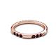 4 - Ilana 0.90 ctw Red Garnet Women Stackable Eternity Band 