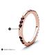 5 - Ilana 0.90 ctw Red Garnet Women Stackable Eternity Band 