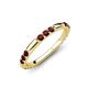 3 - Ilana 0.90 ctw Red Garnet Women Stackable Eternity Band 