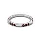 4 - Ilana 0.90 ctw Red Garnet Women Stackable Eternity Band 