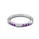 4 - Ilana 0.72 ctw Amethyst Women Stackable Eternity Band 